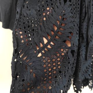 Blusa lino encaje Zara