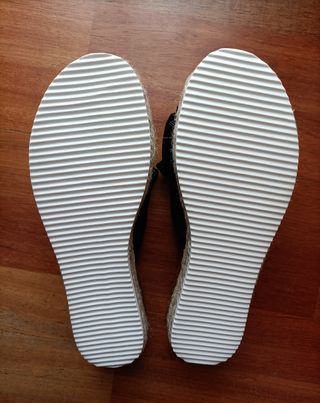 sandalias con lazo negro plataforma talla 39