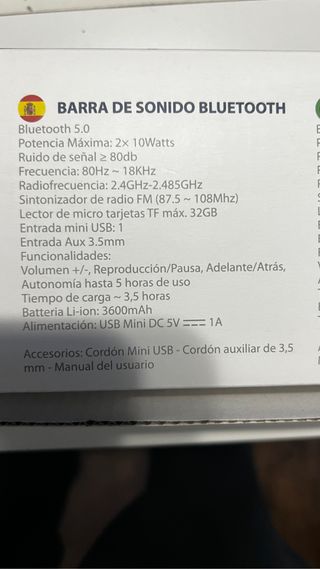 Barra de sonido para Movil