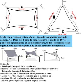 Toldo Vela 2m x 3m
