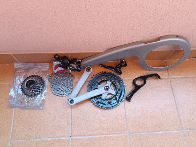 cambió bicicleta y piezas