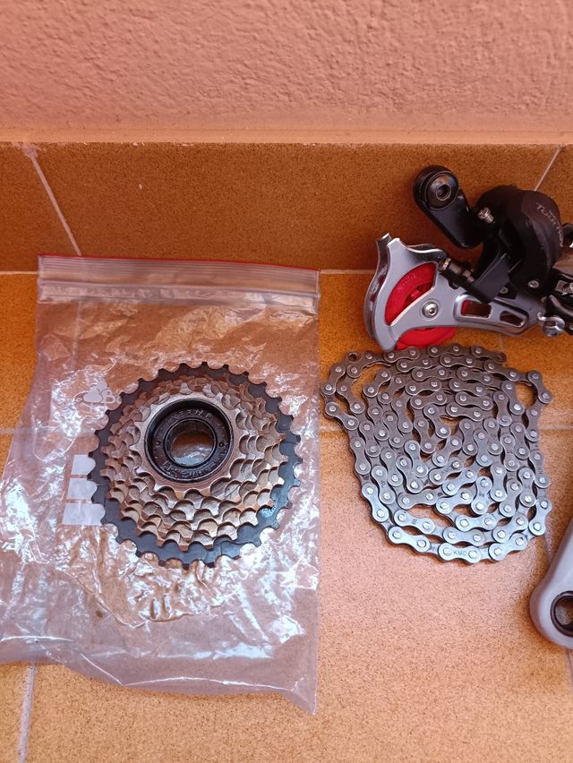 cambió bicicleta y piezas