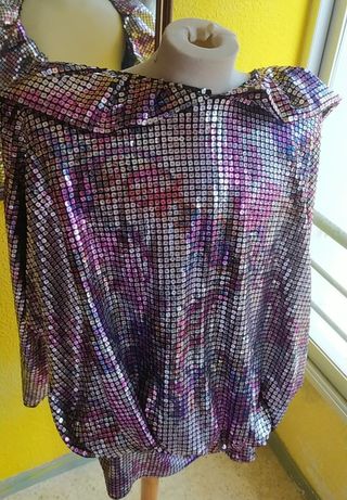 VESTIDO CORTO LENTEJUELAS PLATEADO
