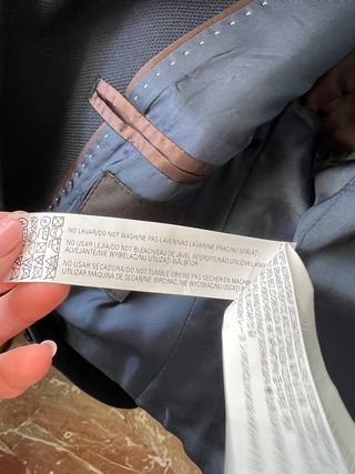 Chaqueta Zara Hombre S, color azul marino