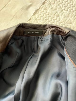 Chaqueta Zara Hombre S, color azul marino