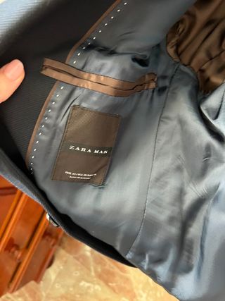 Chaqueta Zara Hombre S, color azul marino