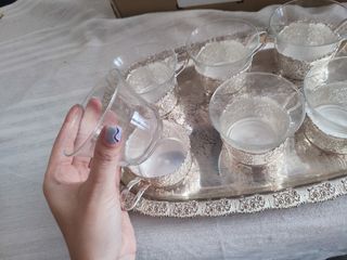 Juego de café de plata vintage