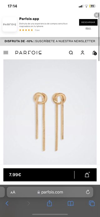 Pendientes Parfois sin estrenar