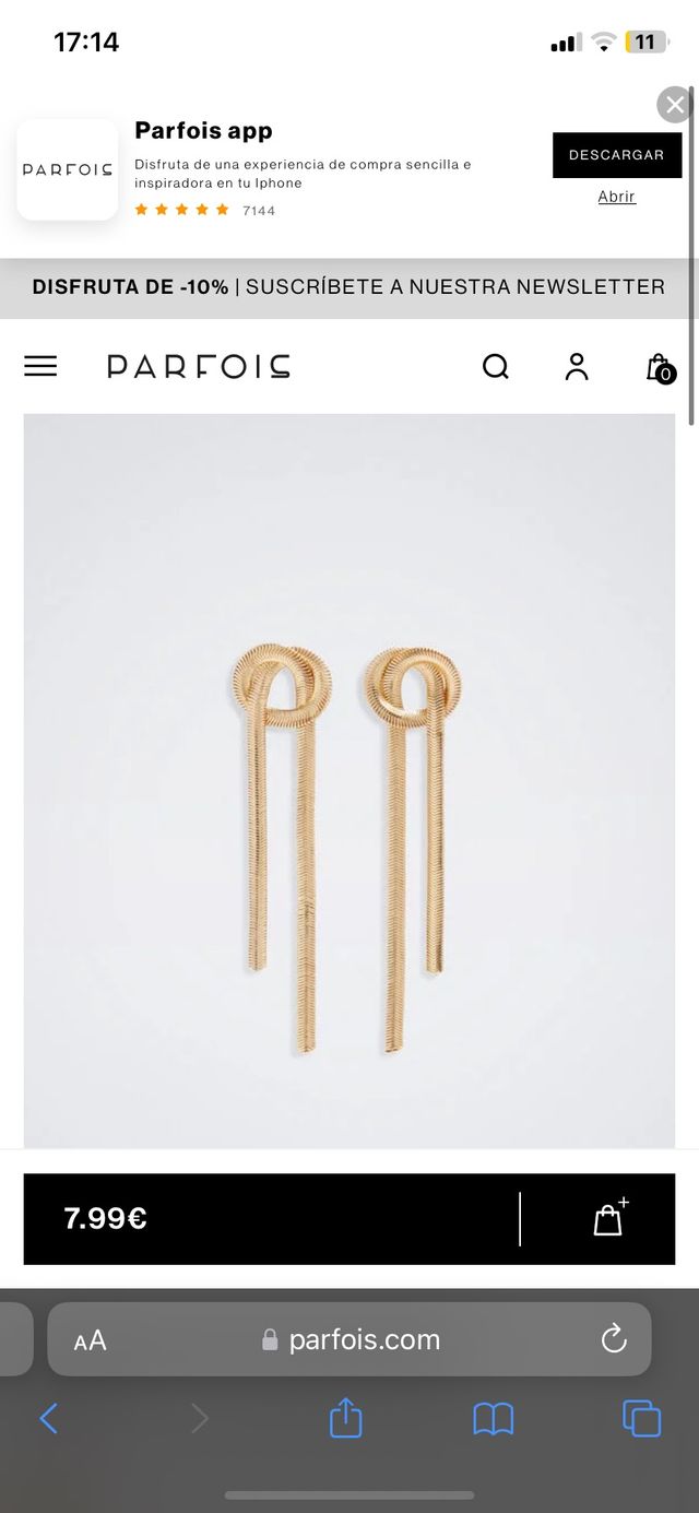 Pendientes Parfois sin estrenar