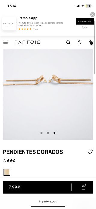 Pendientes Parfois sin estrenar
