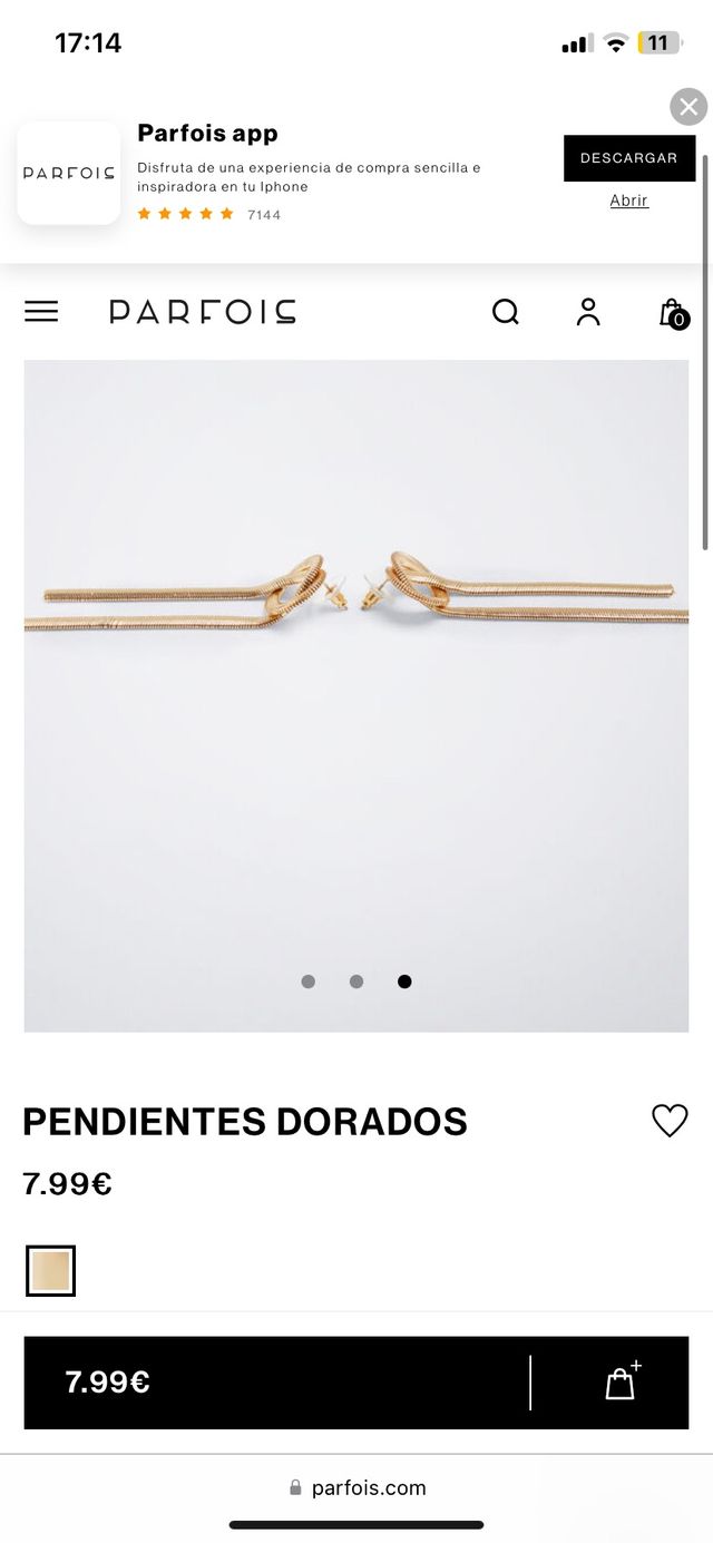 Pendientes Parfois sin estrenar