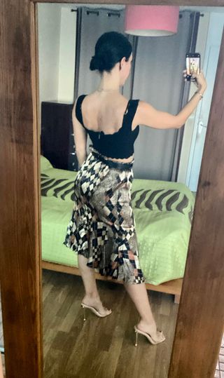 Nueva falda leopardo y rombos Tailor Made talla L