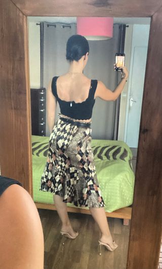 Nueva falda leopardo y rombos Tailor Made talla L