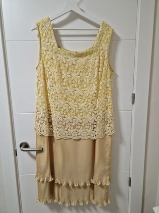 Vestido Sra. amarillo/ocre T.50