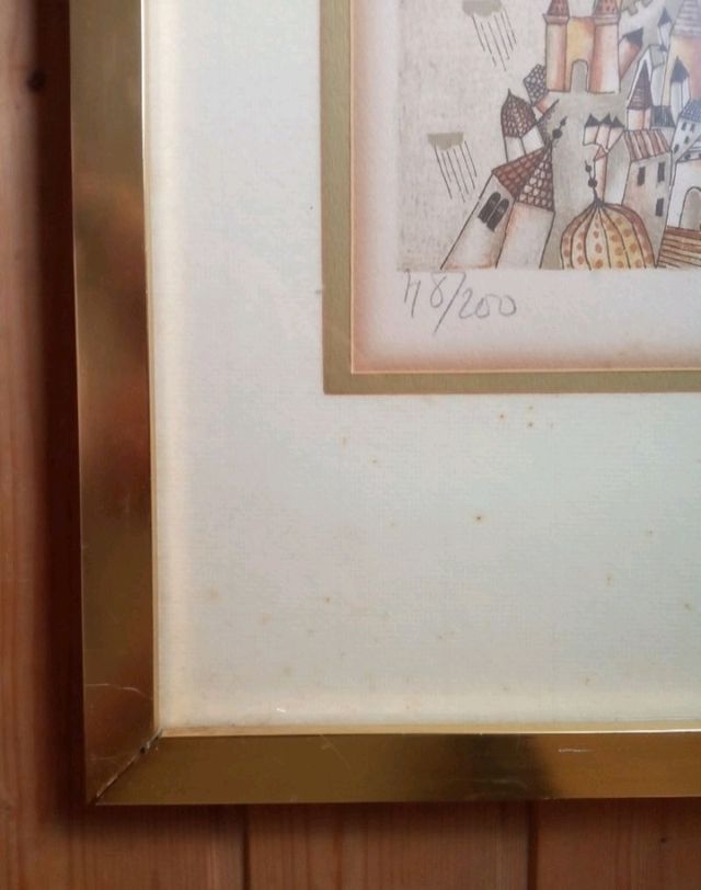 Cuadro con obra de Françoise Deberdt años 60