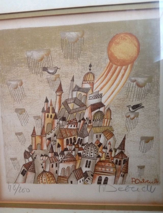 Cuadro con obra de Françoise Deberdt años 60