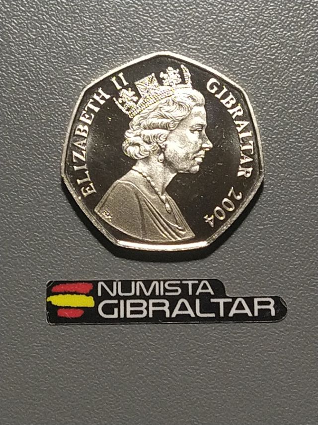 moneda Gibraltar 50p Christmas 2004