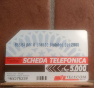 Tessera telefonica  Assisi Giubileo 2000