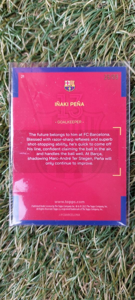 Iñaki Peña Paralela /99 Topps Team Set FCB