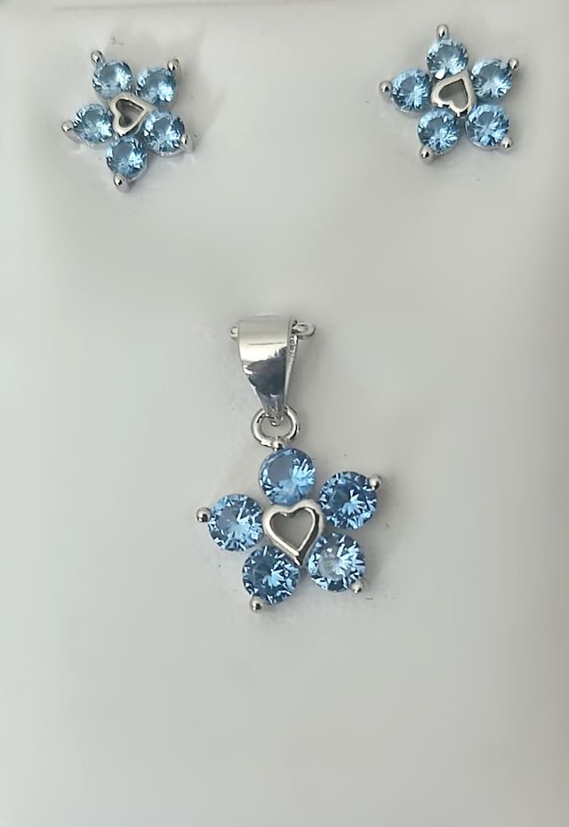 Conjunto pendientes + colgante PLATA