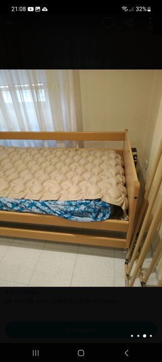 Cama articulada eléctrica.