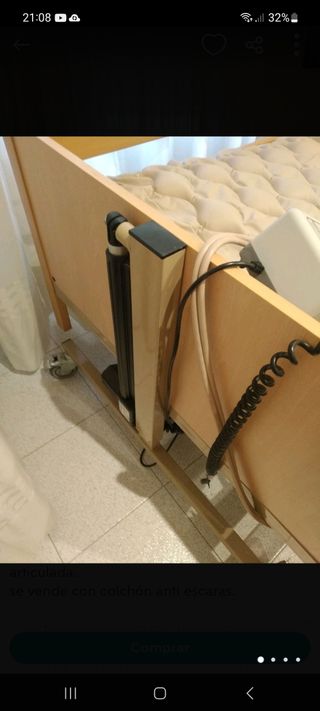 Cama articulada eléctrica.