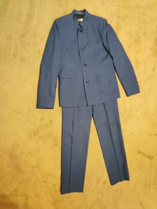 Traje chaqueta ceremonia niño 14 y zapatos 39 azul
