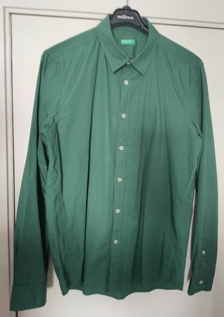 Benetton Camisa verde esmeralda