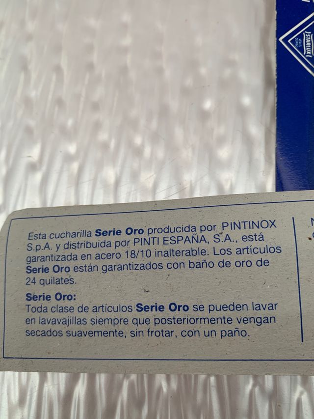 20 CUHARAS INOX PERFILADA ORO NUEVAS