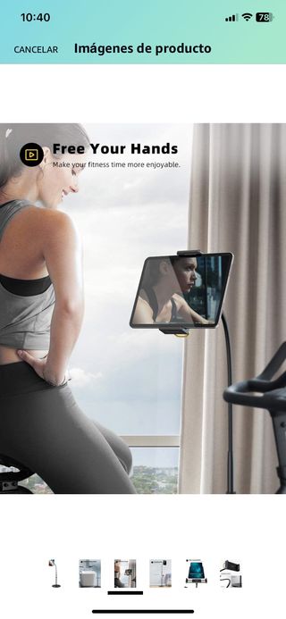 Soporte Ipad/Móvil de pie ajustable base 4,8 kg