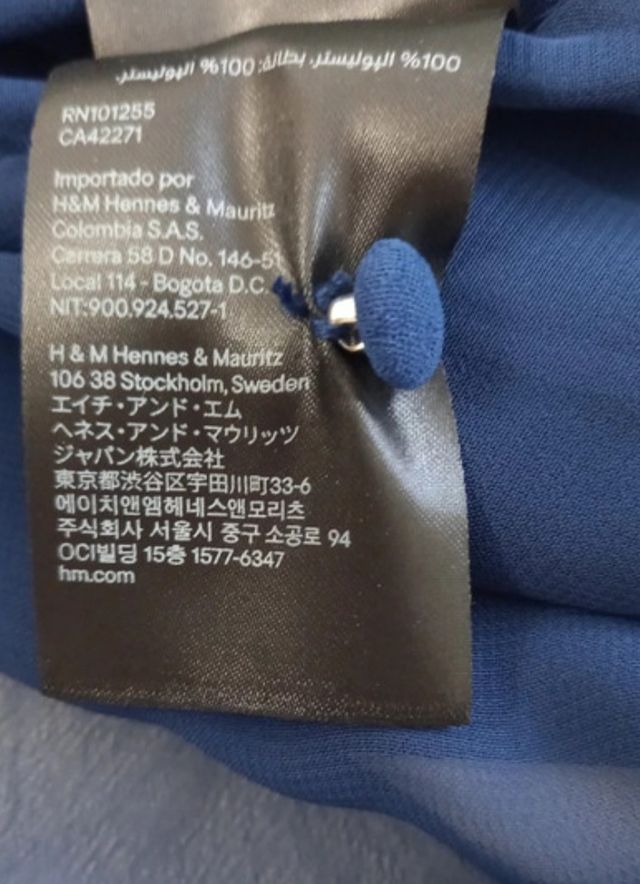 H&M Vestito nuovo color Blue Royal
