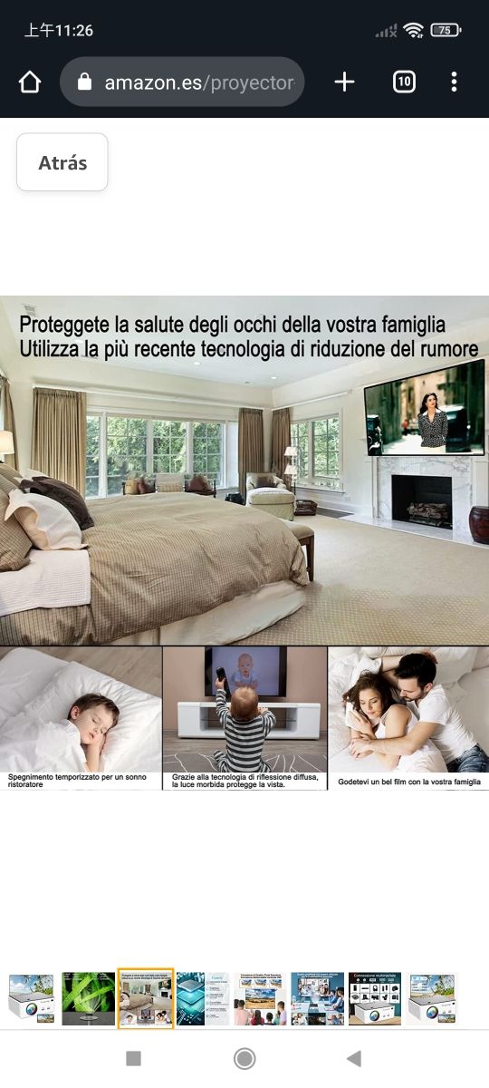 Mini proyector 5G+WiFi Full HD 1080P Video Project