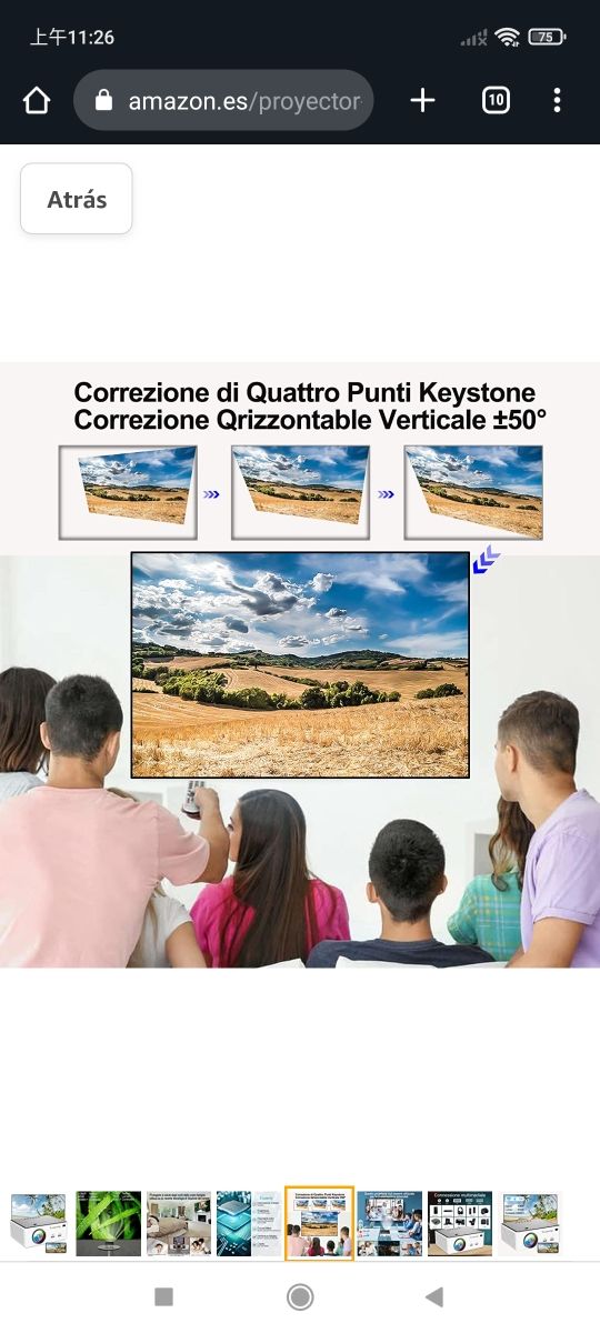 Mini proyector 5G+WiFi Full HD 1080P Video Project