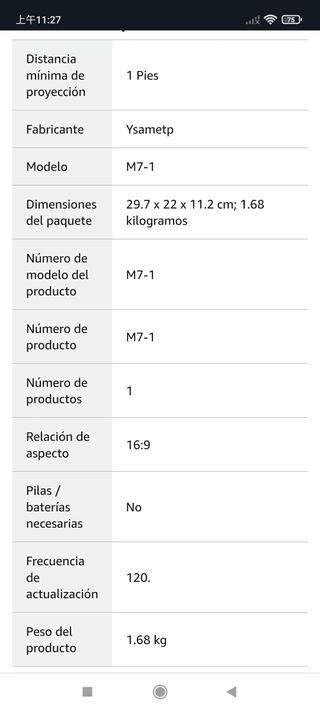 Mini proyector 5G+WiFi Full HD 1080P Video Project