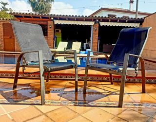 Pareja de butacas reclinables terraza