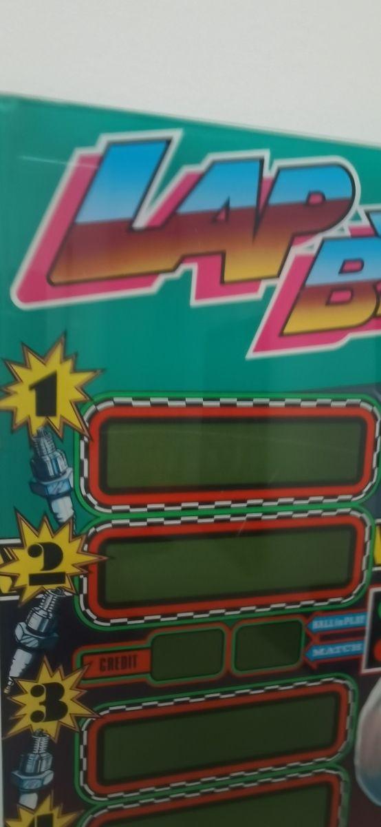 Lap by lap backglass pinball