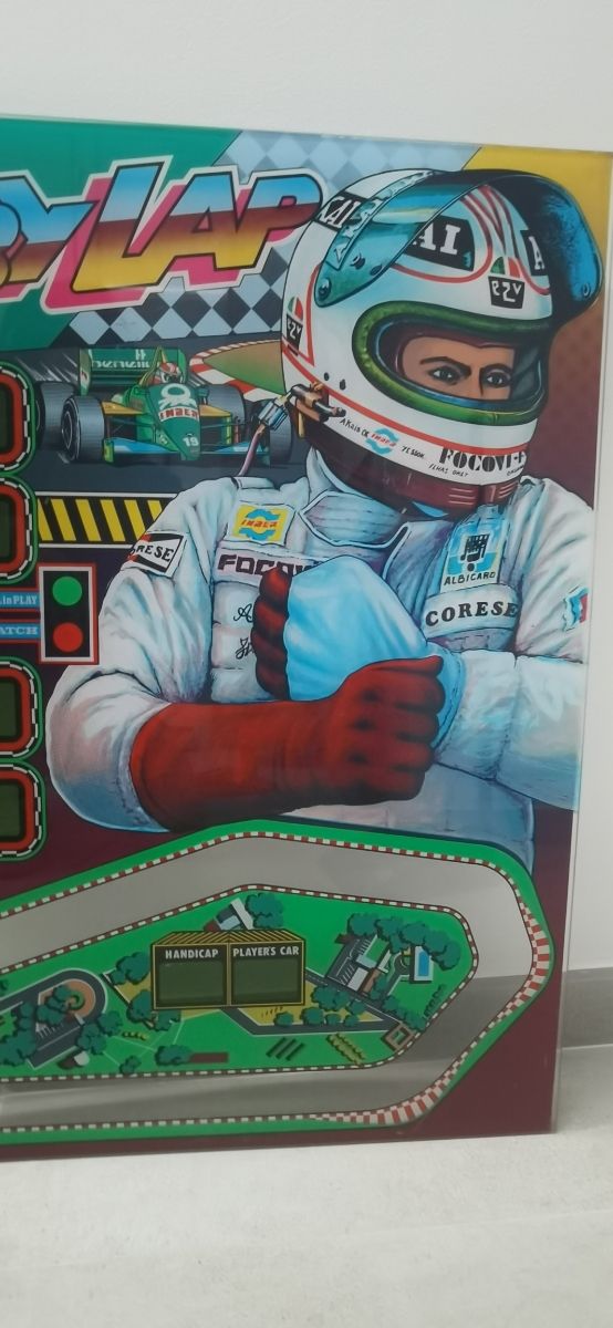 Lap by lap backglass pinball