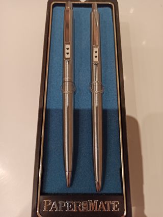 Bolígrafo y Portaminas antiguo Papermate