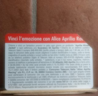 Tessera telefonica Vinci l’emozione con...