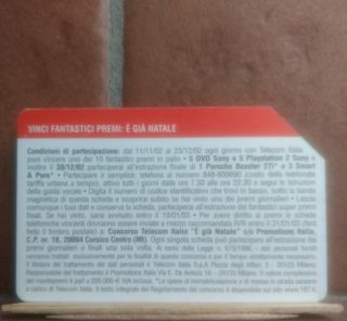Tessera telefonica Vinci fantastici premi:è già...