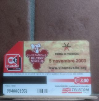 Tessera telefonica Salone italiano del vino