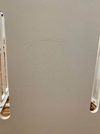 Cuna blanca de madera + colchón