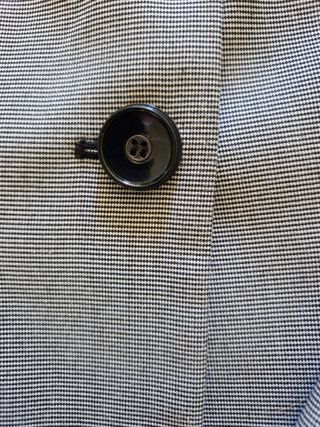 Blazer cuadrito ejecutivo azul marino mujer Mango