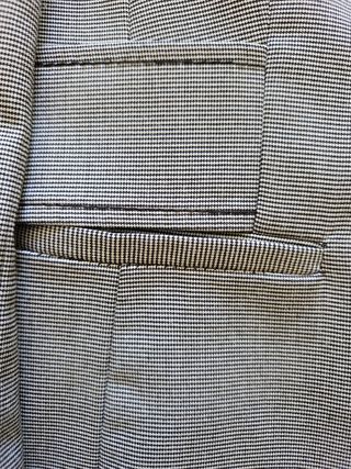 Blazer cuadrito ejecutivo azul marino mujer Mango