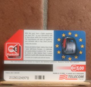 Trittico tessere telefoniche Kisses from