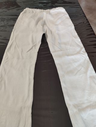 Pantalone in lino bianco bambino 9/10 anni