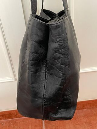 Bolso shopper de piel de Zara 