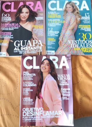Lote de 9 revistas Elle y Clara