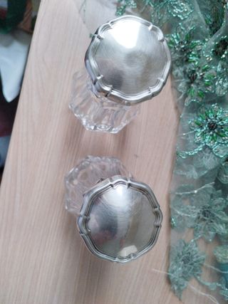 antiguos perfumeros plata