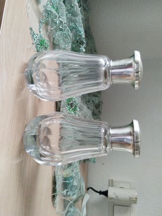 antiguos perfumeros plata